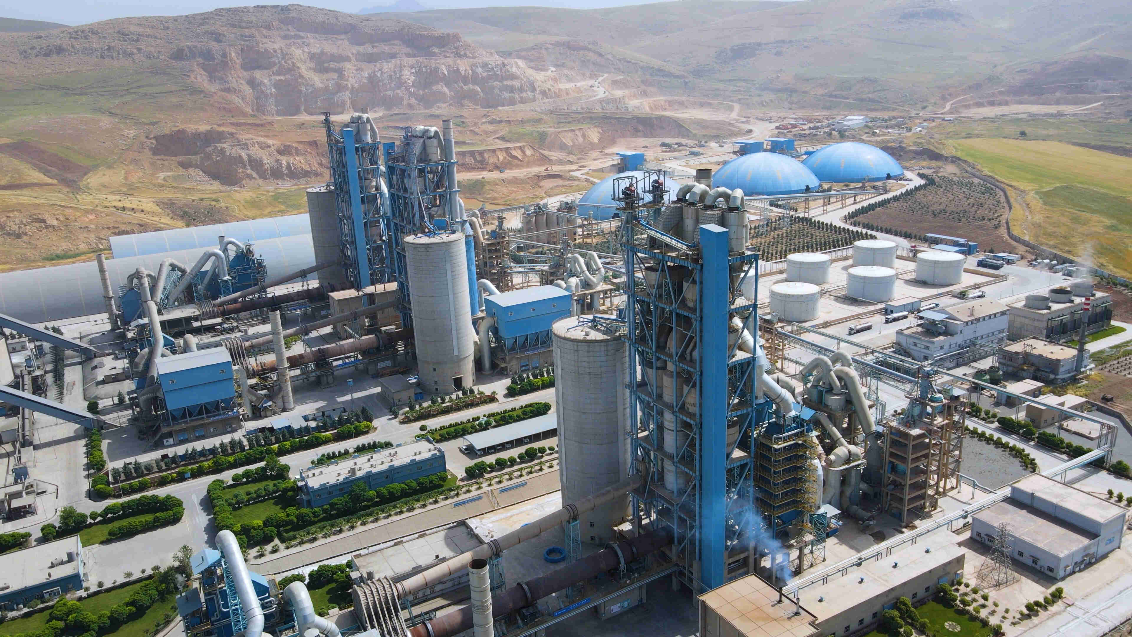 Manufacturing industrial facility aerial view