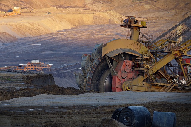 Bucket-wheel excavator at a surface mining operation